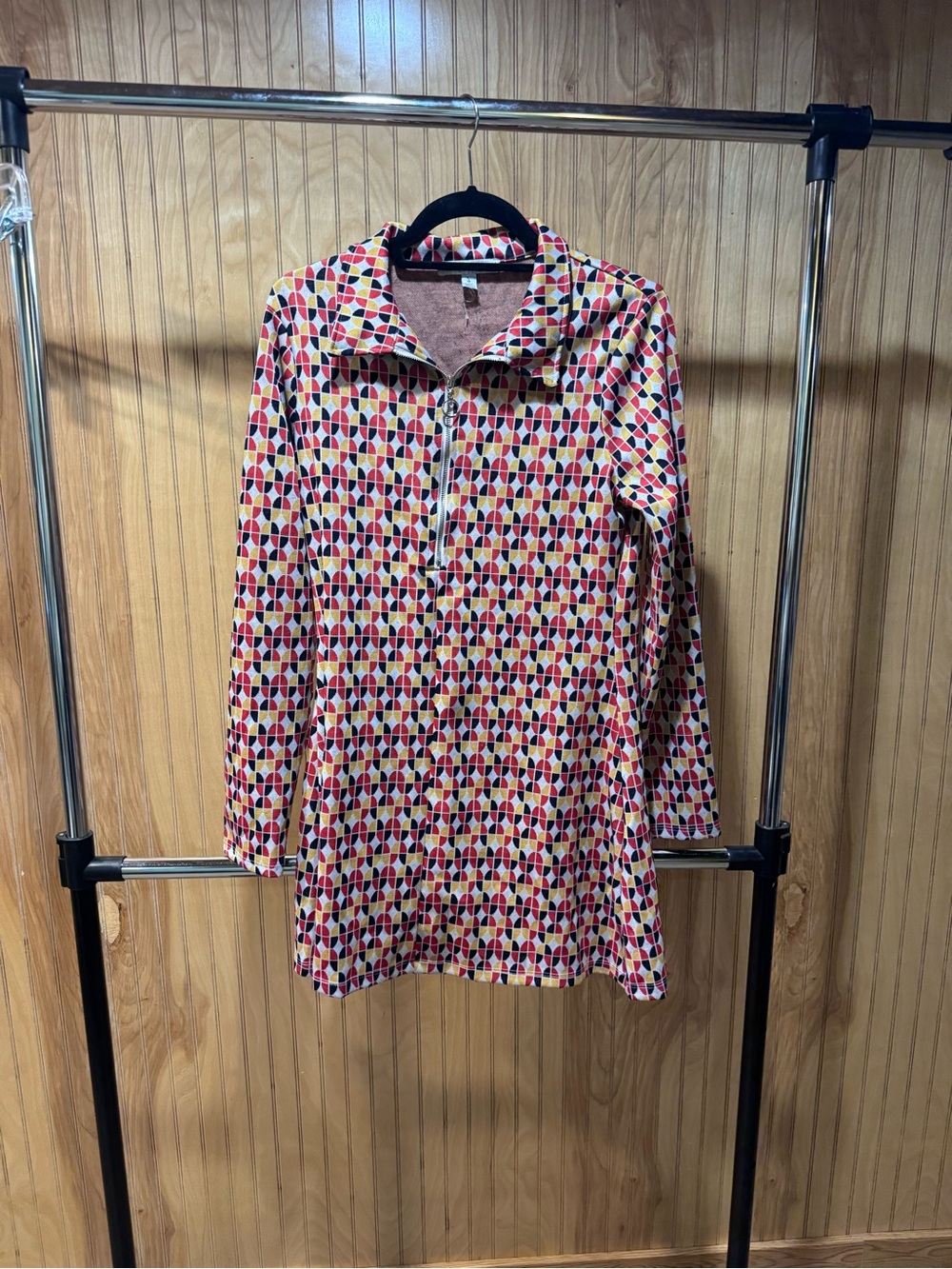 Urban Outfitters Multicolor Geometric Zip Tunic